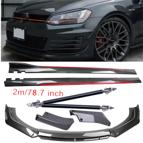 Carbon fiber look - fiber, red
