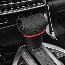 Car Gear Shift Cover Red PU
