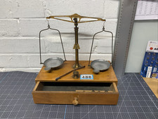 Vintage brass apothecary or jewellers balance scales