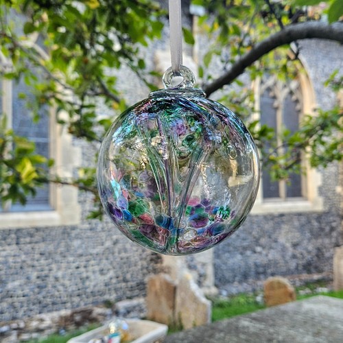 Glass witches ball storm - glass,