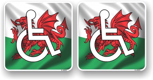 2pcs funky welsh cymru flag - funky,