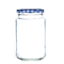 24 1lb Jam Jars with Blue