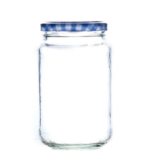 1lb jam jars - jam, blue