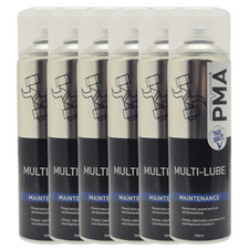 PMA Multi-Lube 500ml Cleans Lubricates Prevents Rust Displaces Moisture Spray x6