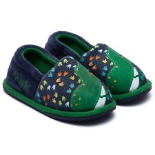 Boys Slip On Shoes Slippers Indoor Shoes Shoe Size 5-13 Dinosaur Green Blue Gift