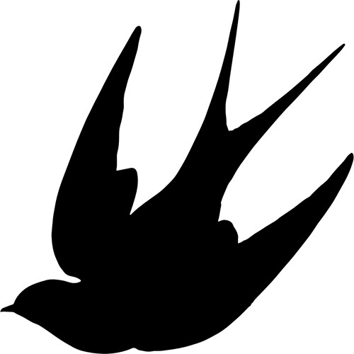 Swallow bird vinyl decal - bird,