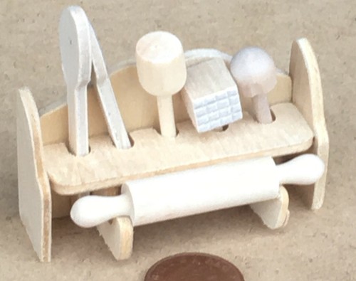 Dolls house wooden kitchen - wooden,