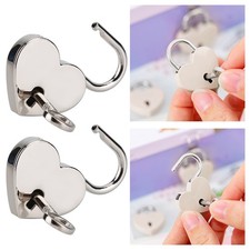 2 Sets Heart Shaped Padlock &