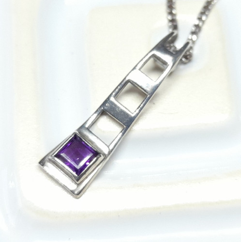 Sterling silver purple stone - sterling,
