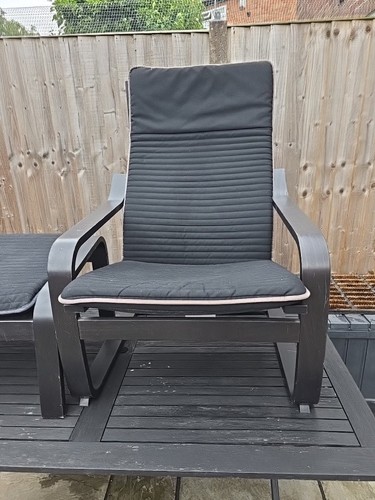 Ikea poang black rocking - black, chair