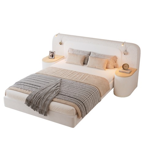 Modern double bed with reading - double,