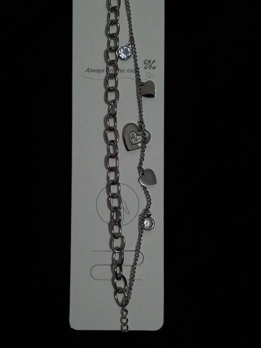 Silver cable chain - chain, charm