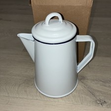 Enamel coffee pot white - enamel,