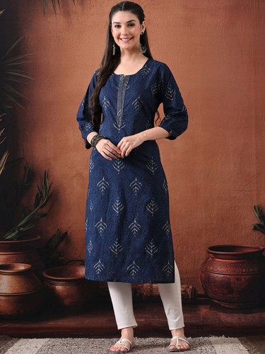 Indian women blue - indian, cotton