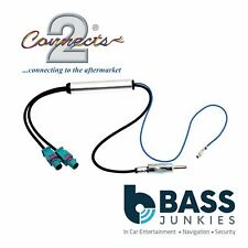 VW Caddy Dual Twin Car Stereo Radio Double Fakra to Din Aerial Antenna Adaptor