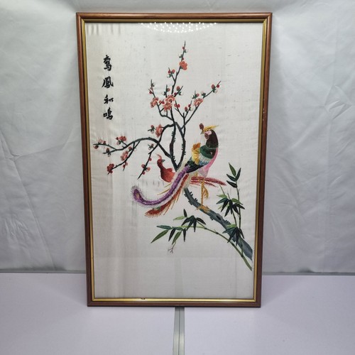 Vintage chinese silk art - silk,