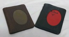 Vintage Black Leather Notepad Cover Case Holder + Brown Leather Similar 