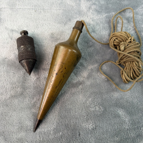 Antique solid brass plumb - brass,