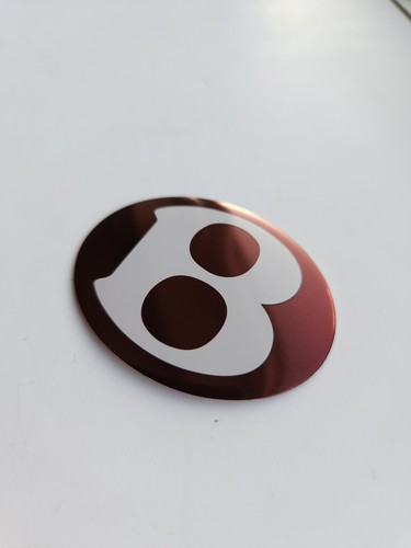 Bentley boot badge 48x37mm red