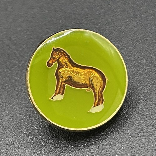 Vintage brown horse enamel - horse, pin