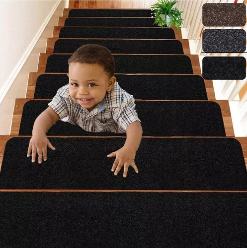 Carpet black stair treads - carpet,