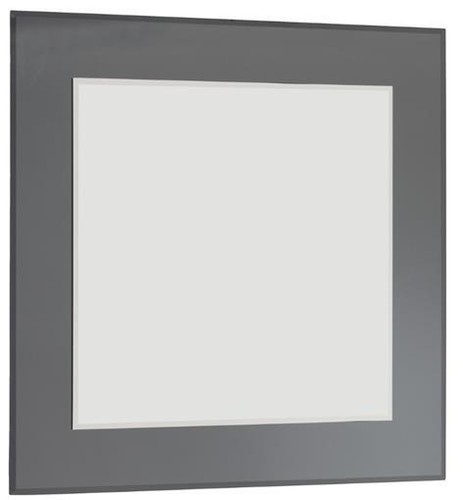Square smoked glass mirror - glass,