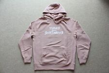 THRASHER MAGAZINE X TIRED SKATEBOARDS HEAVYWEIGHT PULLOVER HOODIE PASTEL PINK L