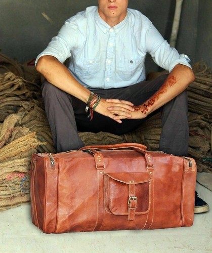 Bag leather travel duffel - bag,