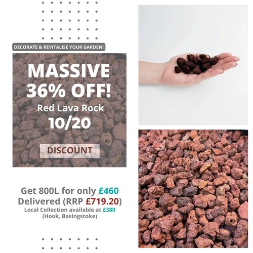 Volcanic lava gravel 800l bag - volcanic,