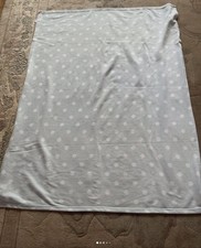 Mothercare Fleece Blanket Light Blue Spotted 62” x 47” Pram / Cot / Bed