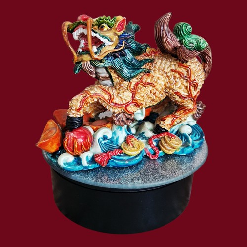 Vintage asian foo dog - foo, statue