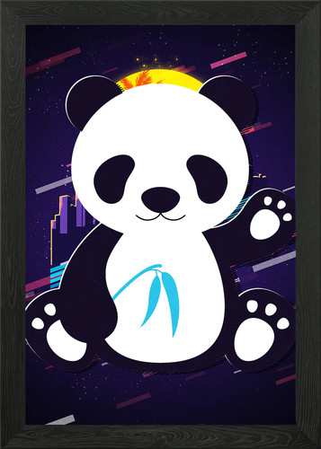 Panda animal framed wall - framed,