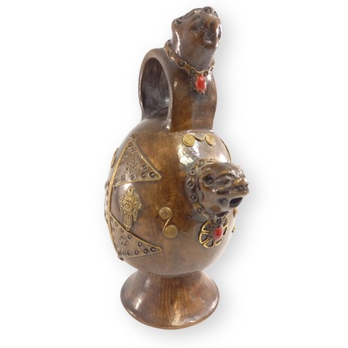 Peruvian clay vessel - clay,