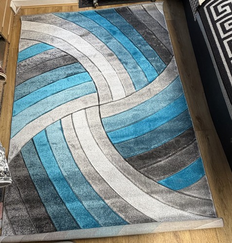 Modern turquoise grey abstract - modern,