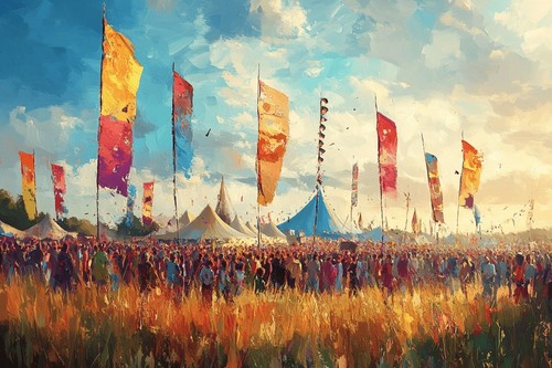 Music festival concert canvas - festival,