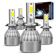 4x H7 100w SUPER XENON WHITE UPGRADE LED HEADLIGHT BULBS SET 499 12V FULL/DIPPED