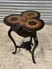 Beautiful Unusual 19th Century Irish Shamrock Shaped Inlaid Side Table