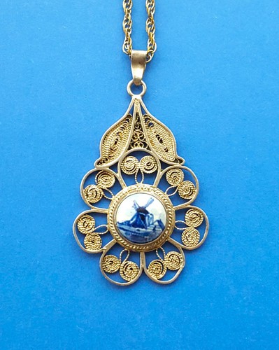 Vintage delft silver filigree - vintage,