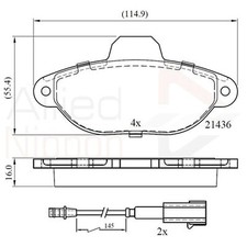 Brake Pads Set For Fiat Panda