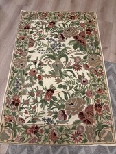 Vintage French Aubusson Style Area Rug Wall Hanging Needlepoint Chain Stitch 