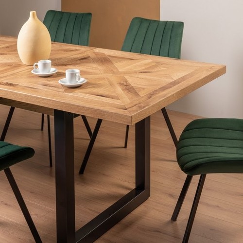 Lowry rustic oak seater - oak, 4-6