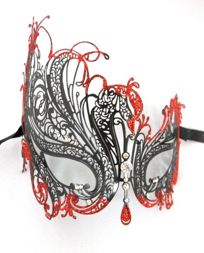 Black red glitter rhinestone - glitter,