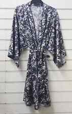 DUNNES STORES LADIES SATIN BLUE ANIMAL PRINT DRESSING GOWN ROBE UK SIZE 8/10