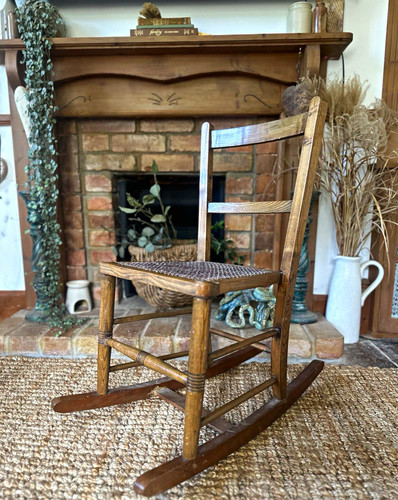 Wooden rocking chair - wooden, with
