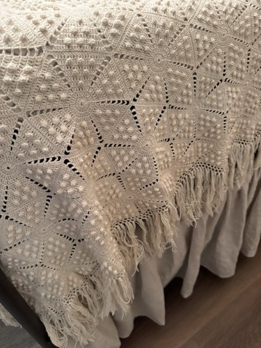 Vtg handmade popcorn crochet - vtg,