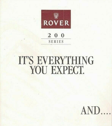 Rover 200 series 1992 - 1992, uk