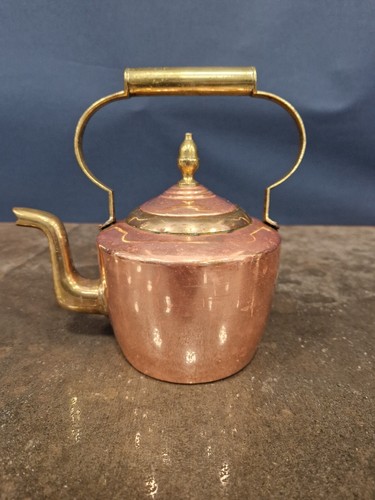 Antique copper and brass tea - brass,
