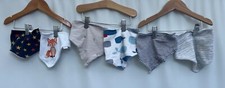 Baby Dribble Bibs Bundle 6 Pack Triangle Toweling