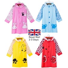 Boys Girls Kids Raincoat 3-12