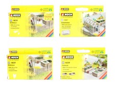 NOCH 'HO' GAUGE LOT OF 4 TIMBER FENCE/GREENHOUSE/COLD FRAME BUILDING ACCESSORIES